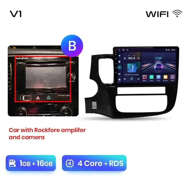 Radio Android do Mitsubishi Outlander III (2012-2018) CarPlay Android Auto 4G WiFi GPS DSP