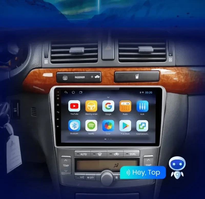 Radio Android do Toyota Avensis T25 (2002-2008) CarPlay Android Auto 4G WiFi GPS DSP