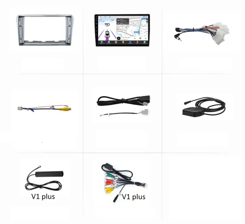 Radio Android do Toyota Avensis T25 (2002-2008) CarPlay Android Auto 4G WiFi GPS DSP