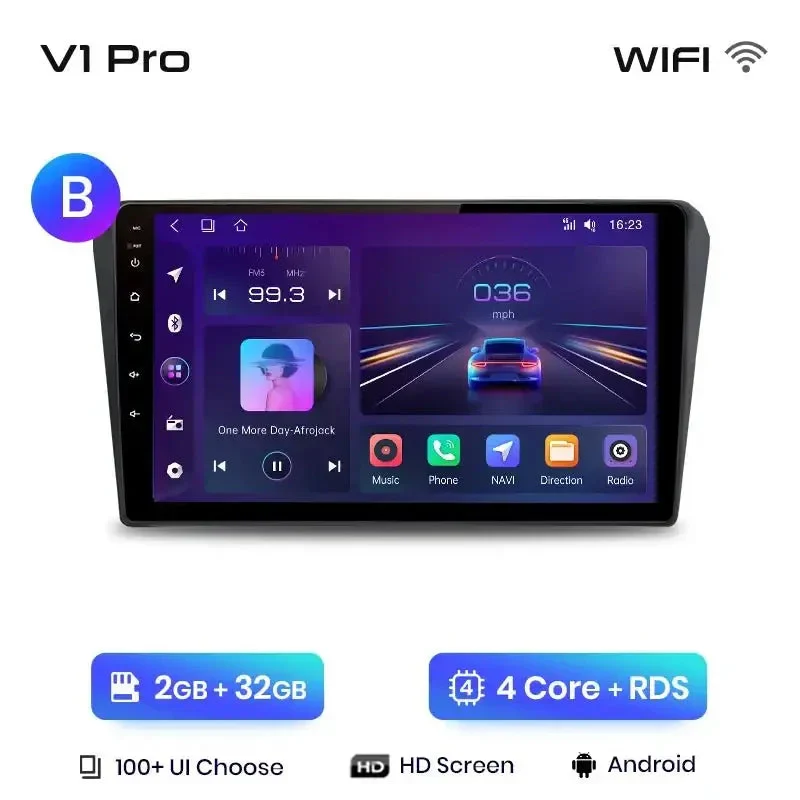 Radio Android do Toyota Avensis T25 (2002-2008) CarPlay Android Auto 4G WiFi GPS DSP