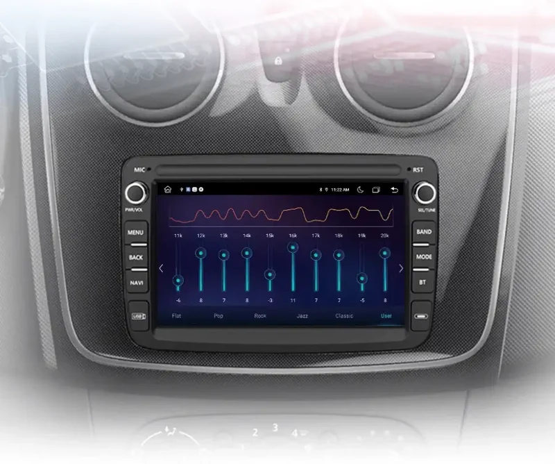 Radio Android do Dacia Renault Duster Sandero Captur Logan II Symbol Dokker CarPlay Android Auto 4G WiFi GPS DSP