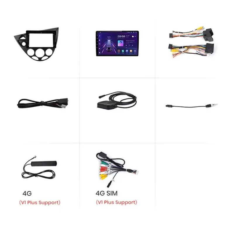Radio Android do Ford Fiesta Focus MK1 1998-2004 (1995-2001) CarPlay Android Auto 4G WiFi GPS DSP
