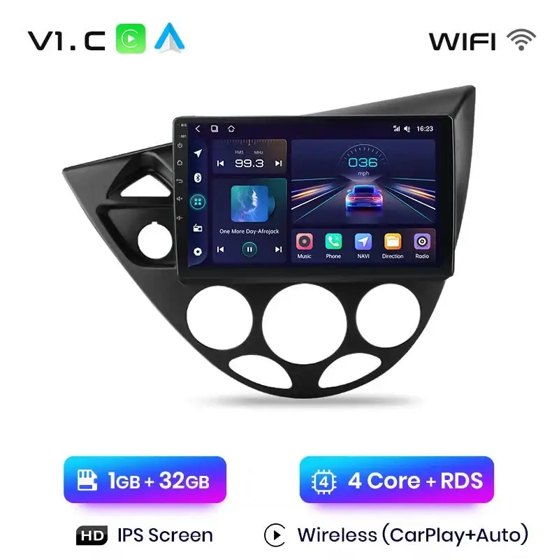 Radio Android do Ford Fiesta Focus MK1 1998-2004 (1995-2001) CarPlay Android Auto 4G WiFi GPS DSP