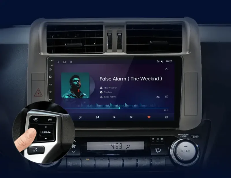 Radio Android do Toyota Land Cruiser Prado 150 (2009-2013) CarPlay Android Auto 4G WiFi GPS DSP