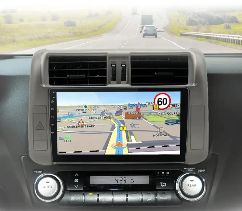 Radio Android do Toyota Land Cruiser Prado 150 (2009-2013) CarPlay Android Auto 4G WiFi GPS DSP