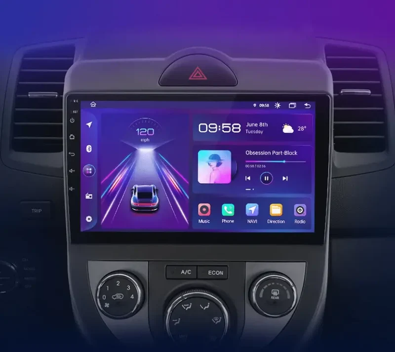 Radio Android do KIA Soul (2008-2013) CarPlay Android Auto 4G WiFi GPS DSP