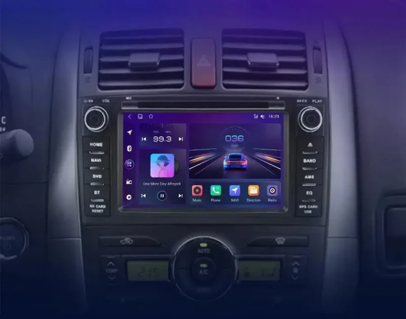 Radio Android do Toyota Auris (2008-2012) CarPlay Android Auto 4G WiFi GPS DSP