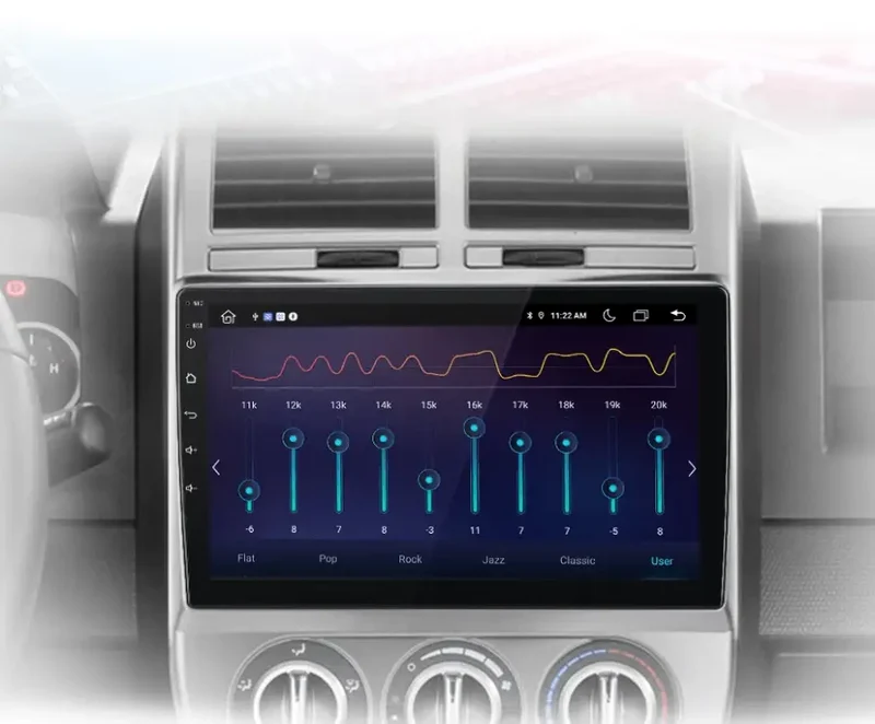Radio Android do Jeep Compass (2007-2009) CarPlay Android Auto 4G WiFi GPS DSP