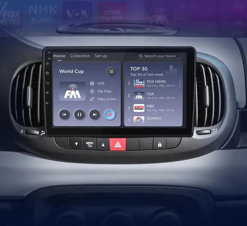 Radio Android do Fiat 500L (2012-2017) CarPlay Android Auto 4G WiFi GPS DSP