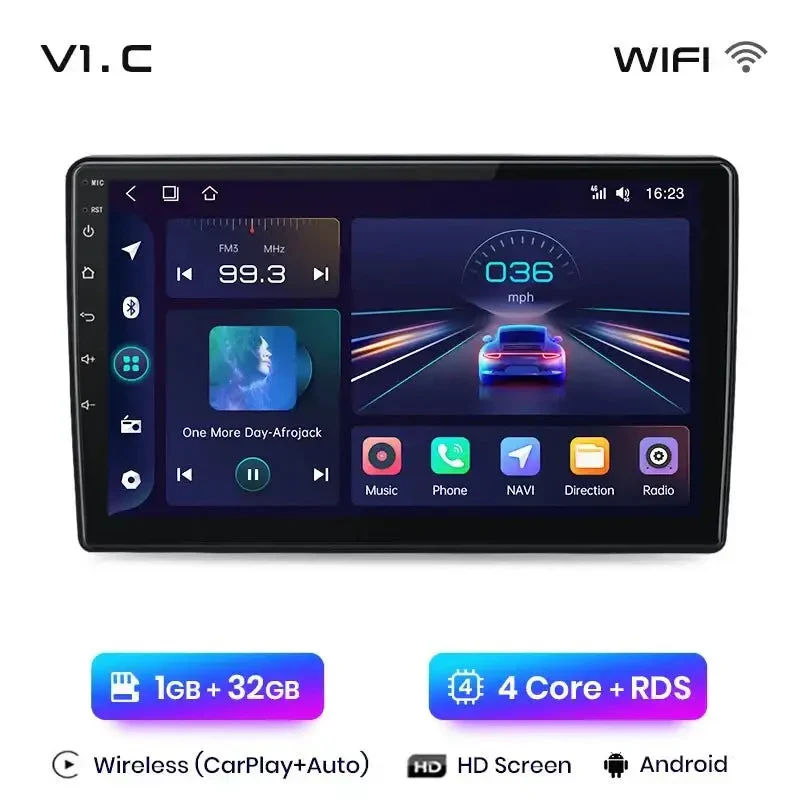 Radio Android do Fiat 500L (2012-2017) CarPlay Android Auto 4G WiFi GPS DSP