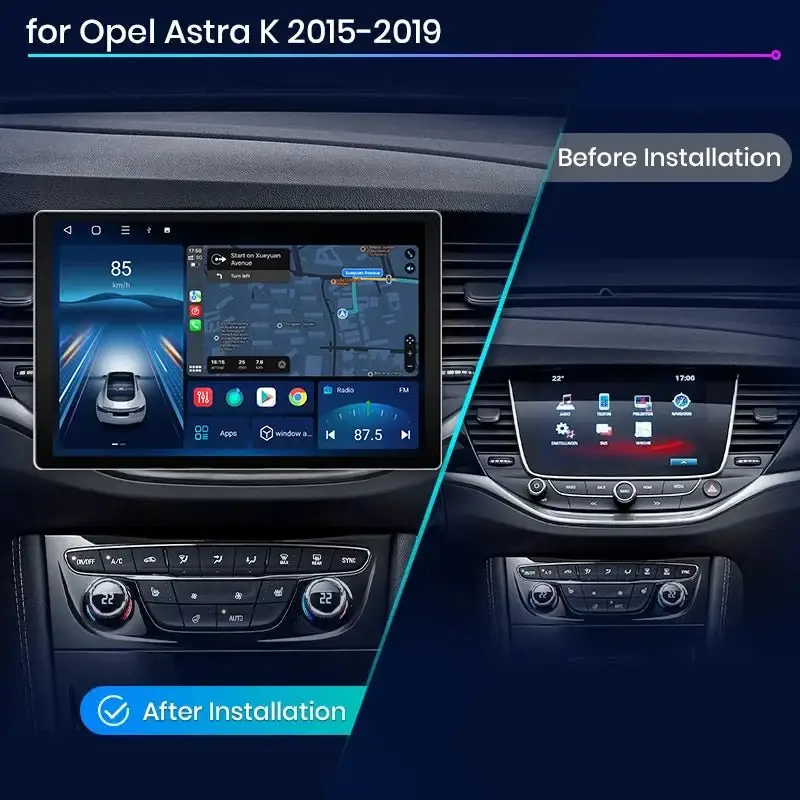 Radio Android do Opel Astra K (2015-2019) CarPlay Android Auto 4G WiFi GPS DSP