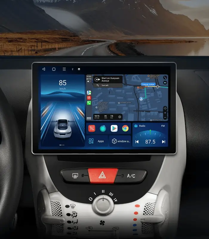 Radio Android do Peugeot 107 Toyota Aygo Citroen C1 (2005-2014) CarPlay Android Auto 4G WiFi GPS DSP