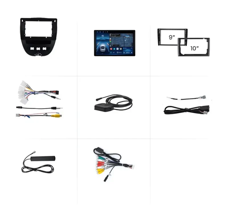 Radio Android do Peugeot 107 Toyota Aygo Citroen C1 (2005-2014) CarPlay Android Auto 4G WiFi GPS DSP