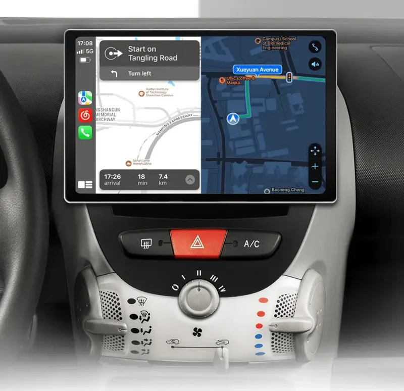 Radio Android do Peugeot 107 Toyota Aygo Citroen C1 (2005-2014) CarPlay Android Auto 4G WiFi GPS DSP