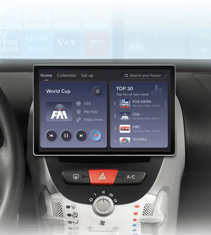 Radio Android do Peugeot 107 Toyota Aygo Citroen C1 (2005-2014) CarPlay Android Auto 4G WiFi GPS DSP