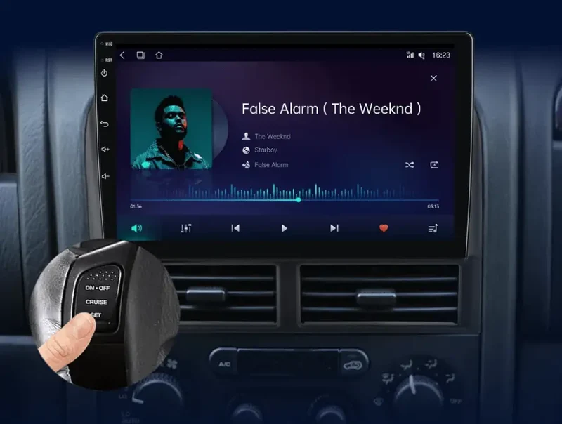 Radio Android do Jeep Grand Cherokee WJ (1998-2004) CarPlay Android Auto 4G WiFi GPS DSP