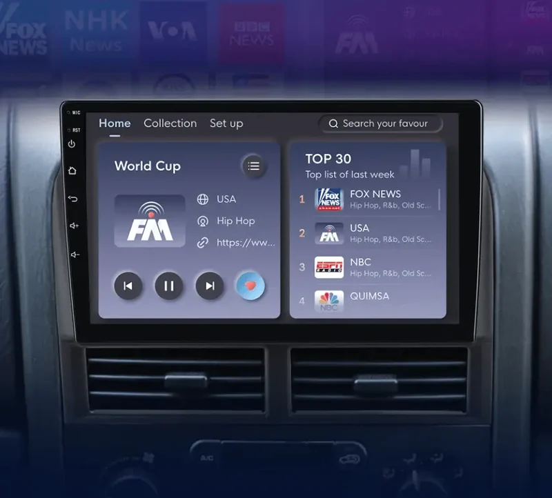 Radio Android do Jeep Grand Cherokee WJ (1998-2004) CarPlay Android Auto 4G WiFi GPS DSP