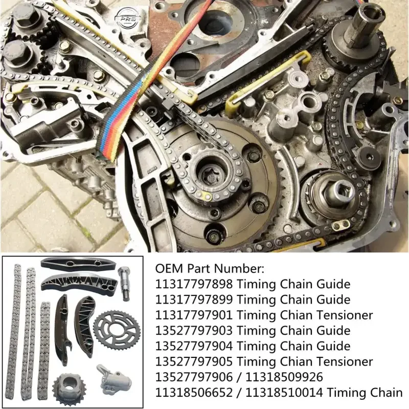 Zestaw Łańcucha Rozrządu BMW E90 E91 E92 E93 E60 E61 N47 1.8 2.0 Diesel 13527797903 11318510014