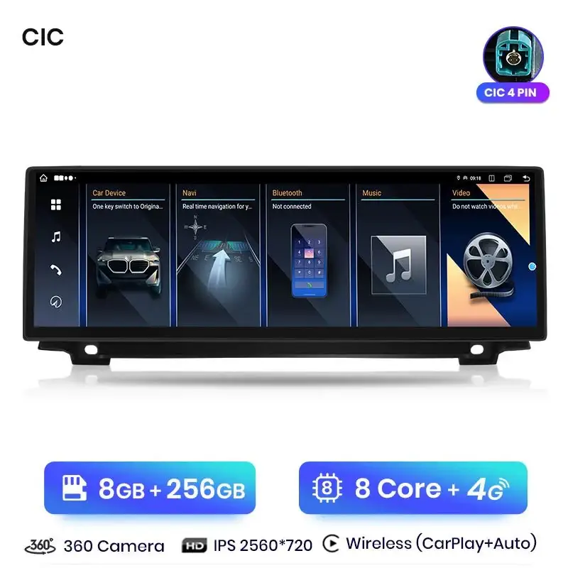 Radio Android do BMW Serii 5 F10 F11 (2011-2016) CarPlay Android Auto 4G WiFi GPS DSP