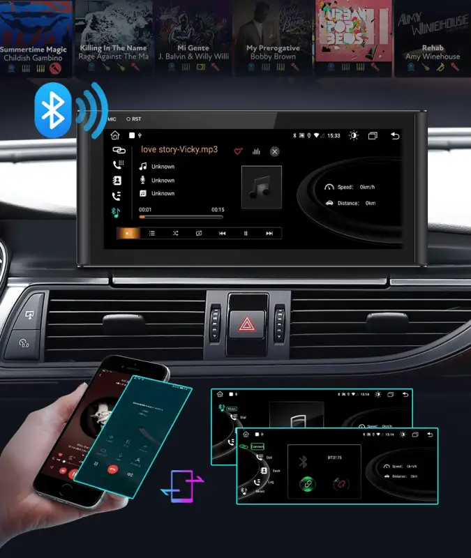 Radio Android do Audi A6 C7 A6L A7 Dedykowany (2012-2019) CarPlay Android Auto 4G WiFi GPS DSP Ekran