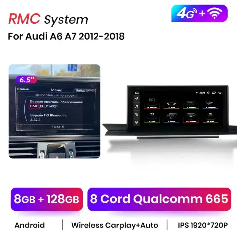 Radio Android do Audi A6 C7 A6L A7 Dedykowany (2012-2019) CarPlay Android Auto 4G WiFi GPS DSP Ekran