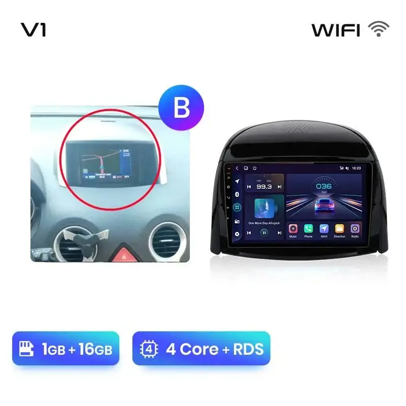 Radio Android do Renault Koleos (2008-2016) CarPlay Android Auto 4G WiFi GPS DSP