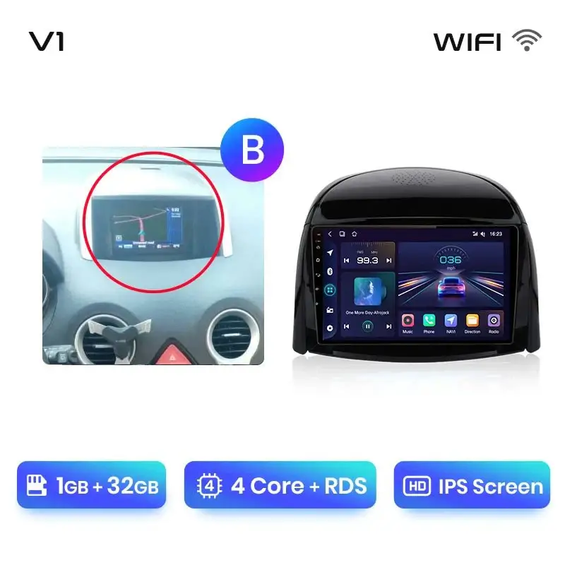 Radio Android do Renault Koleos (2008-2016) CarPlay Android Auto 4G WiFi GPS DSP