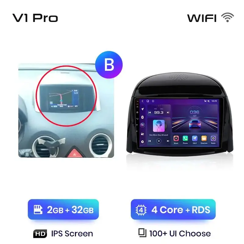 Radio Android do Renault Koleos (2008-2016) CarPlay Android Auto 4G WiFi GPS DSP