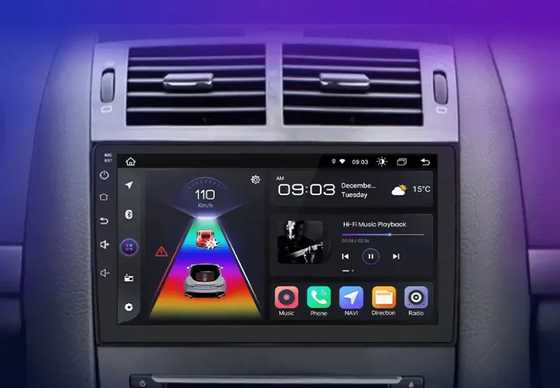 Radio Android do Peugeot 407 (2004-2011) CarPlay Android Auto 4G WiFi GPS DSP
