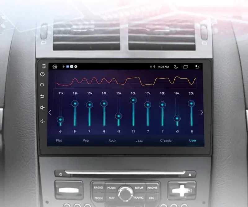 Radio Android do Peugeot 407 (2004-2011) CarPlay Android Auto 4G WiFi GPS DSP