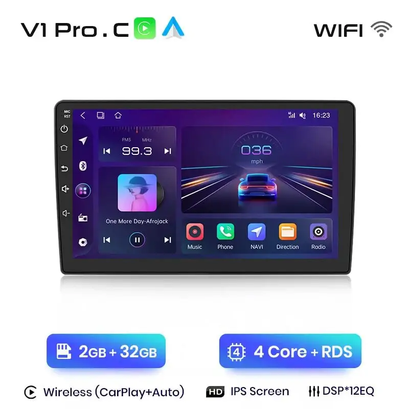 Radio Android do Peugeot 407 (2004-2011) CarPlay Android Auto 4G WiFi GPS DSP