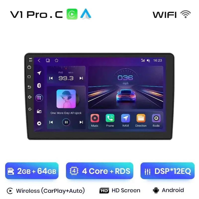 Radio Android do Peugeot 407 (2004-2011) CarPlay Android Auto 4G WiFi GPS DSP