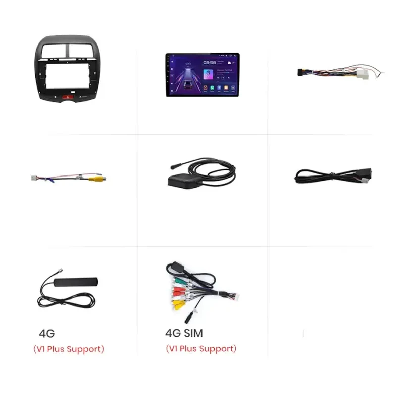 Radio Android do Mitsubishi ASX (2010-2016) CarPlay Android Auto 4G WiFi GPS DSP