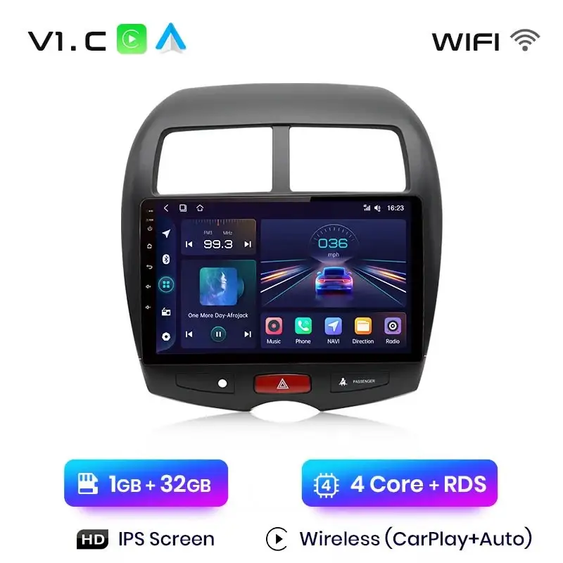 Radio Android do Mitsubishi ASX (2010-2016) CarPlay Android Auto 4G WiFi GPS DSP