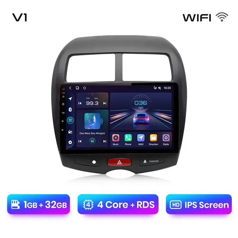 Radio Android do Mitsubishi ASX (2010-2016) CarPlay Android Auto 4G WiFi GPS DSP