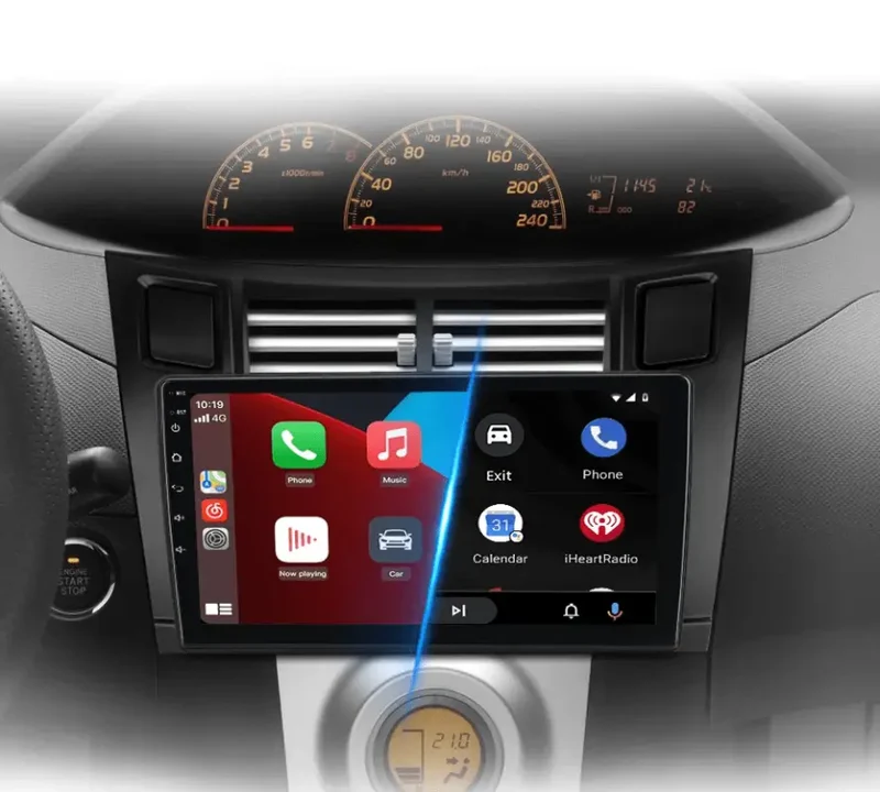 Radio Android do Toyota Yaris (2005-2012) CarPlay Android Auto 4G WiFi GPS DSP