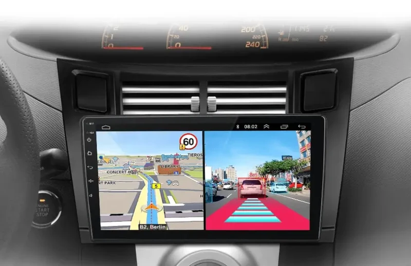 Radio Android do Toyota Yaris (2005-2012) CarPlay Android Auto 4G WiFi GPS DSP