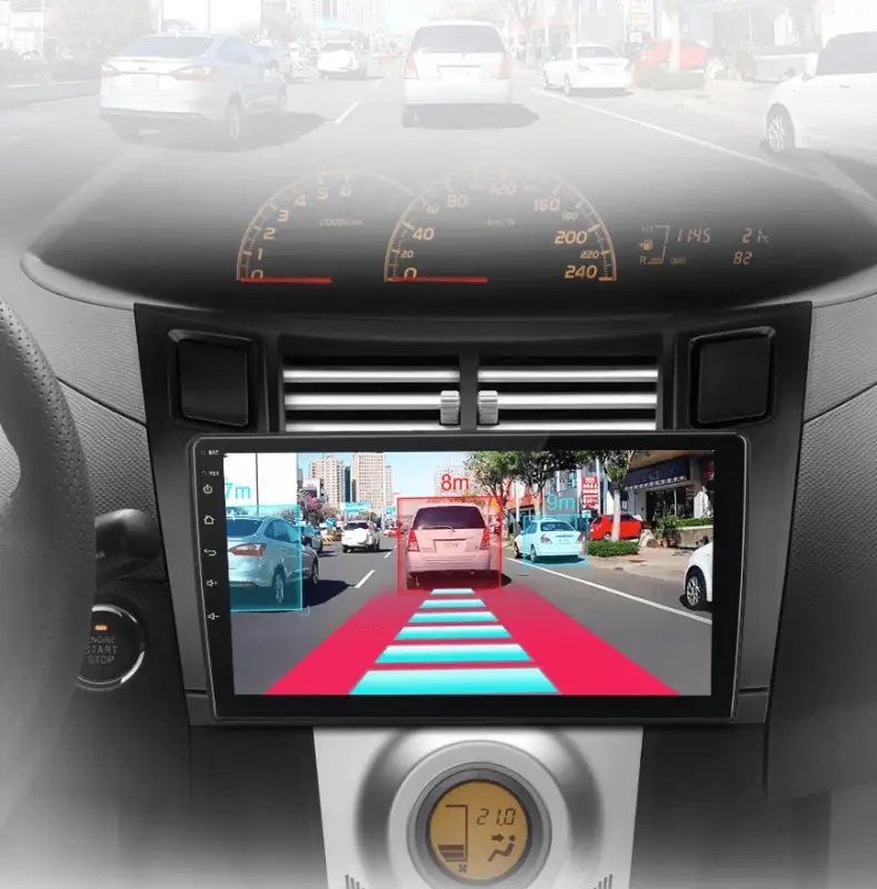 Radio Android do Toyota Yaris (2005-2012) CarPlay Android Auto 4G WiFi GPS DSP