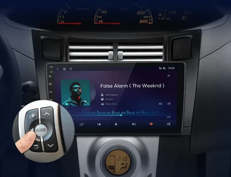 Radio Android do Toyota Yaris (2005-2012) CarPlay Android Auto 4G WiFi GPS DSP