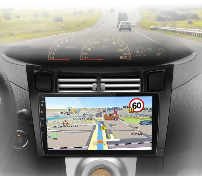 Radio Android do Toyota Yaris (2005-2012) CarPlay Android Auto 4G WiFi GPS DSP