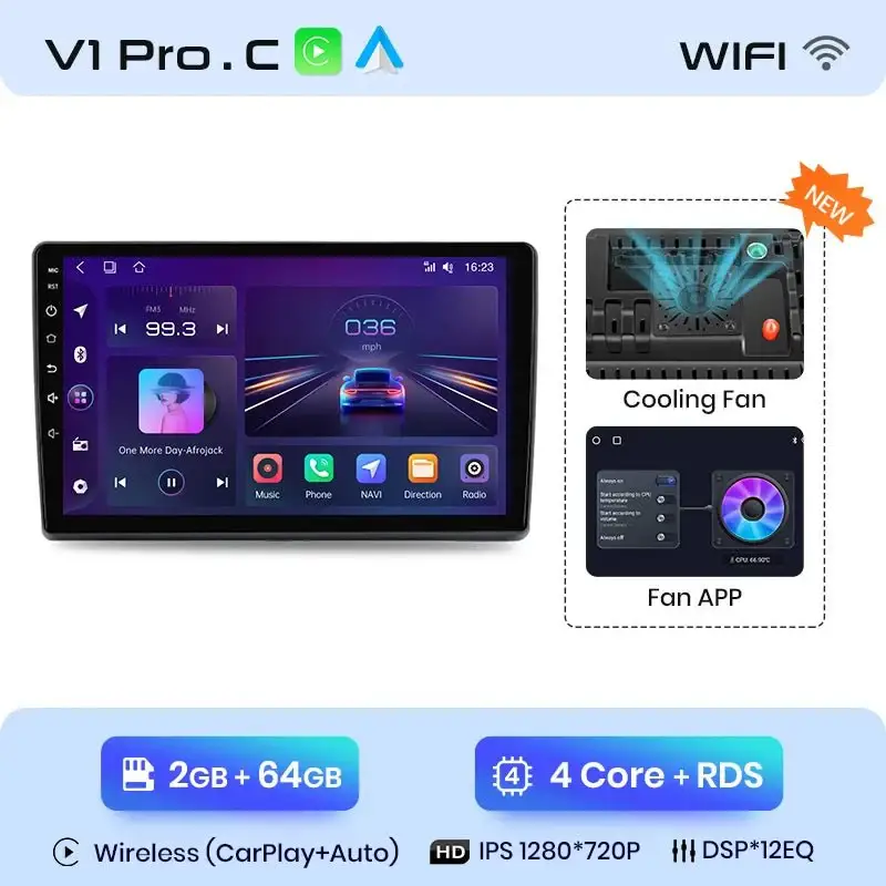 Radio Android do Fiat Ducato II Peugeot Boxer II Citroen Jumper II (2006-2015) CarPlay Android Auto 4G WiFi GPS DSP