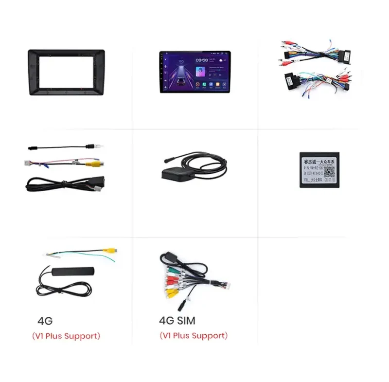 Radio Android do Skoda Fabia II (2007-2014) CarPlay Android Auto 4G WiFi GPS DSP