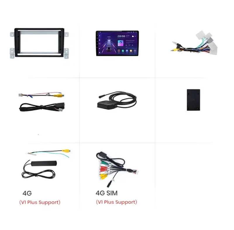 Radio Android do Suzuki Grand Vitara (2005-2015) CarPlay Android Auto 4G WiFi GPS DSP