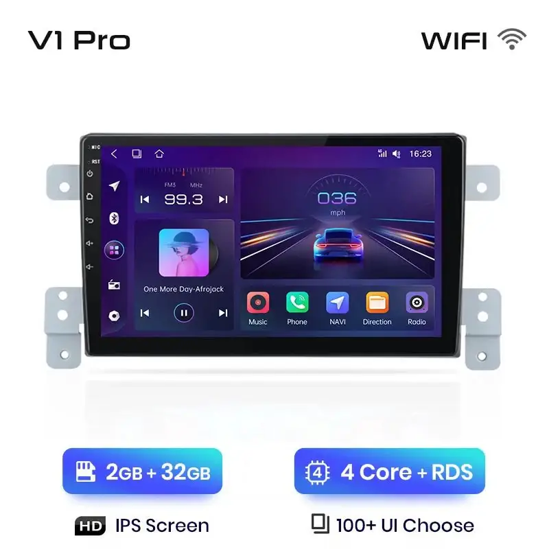 Radio Android do Suzuki Grand Vitara (2005-2015) CarPlay Android Auto 4G WiFi GPS DSP