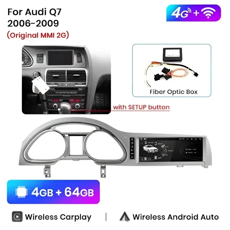 Radio Android do Audi Q7 Dedykowany (2006-2015) CarPlay Android Auto 4G WiFi GPS DSP Ekran