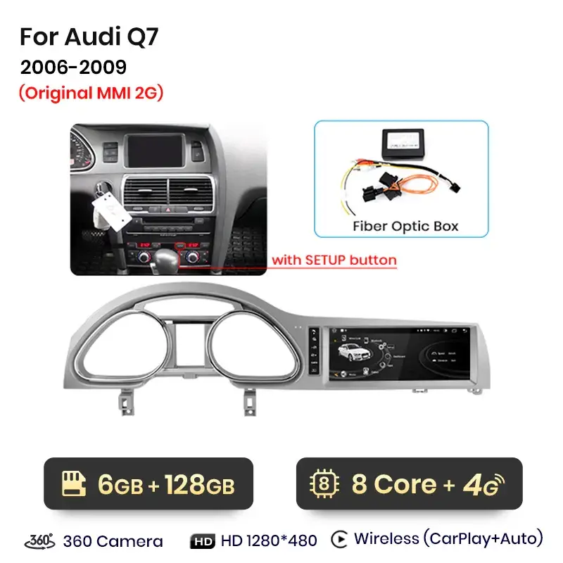 Radio Android do Audi Q7 Dedykowany (2006-2015) CarPlay Android Auto 4G WiFi GPS DSP Ekran