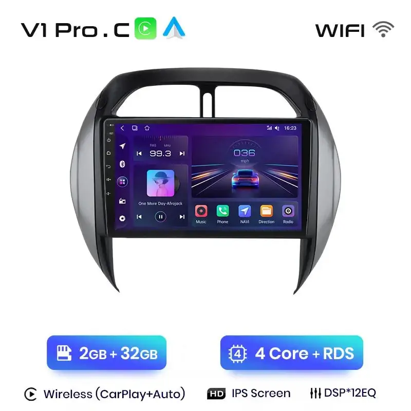 Radio Android do Toyota RAV4 (2003-2005) CarPlay Android Auto 4G WiFi GPS DSP