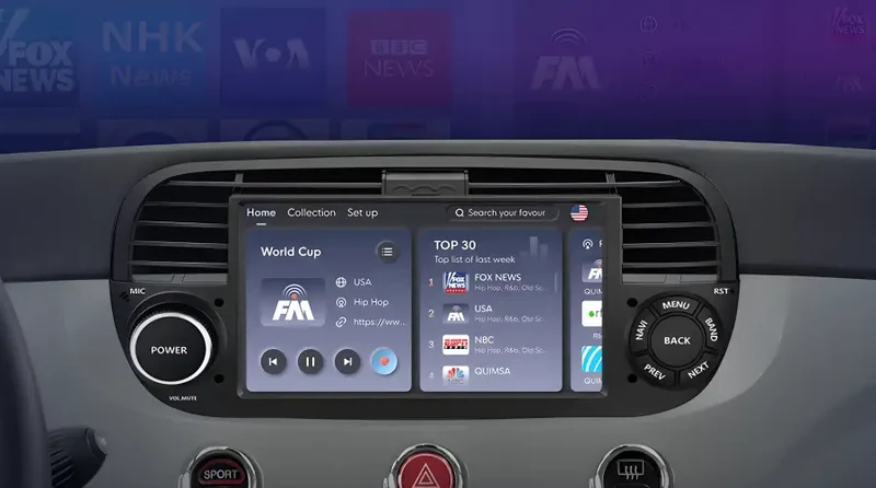 Radio Android do Fiat Tipo Egea (2015-2017) CarPlay Android Auto 4G WiFi GPS DSP