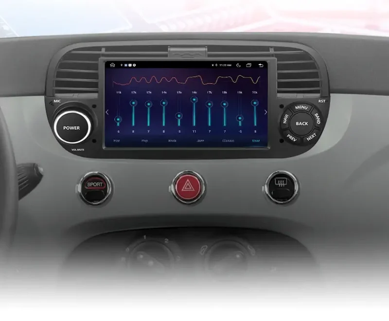 Radio Android do Fiat Tipo Egea (2015-2017) CarPlay Android Auto 4G WiFi GPS DSP