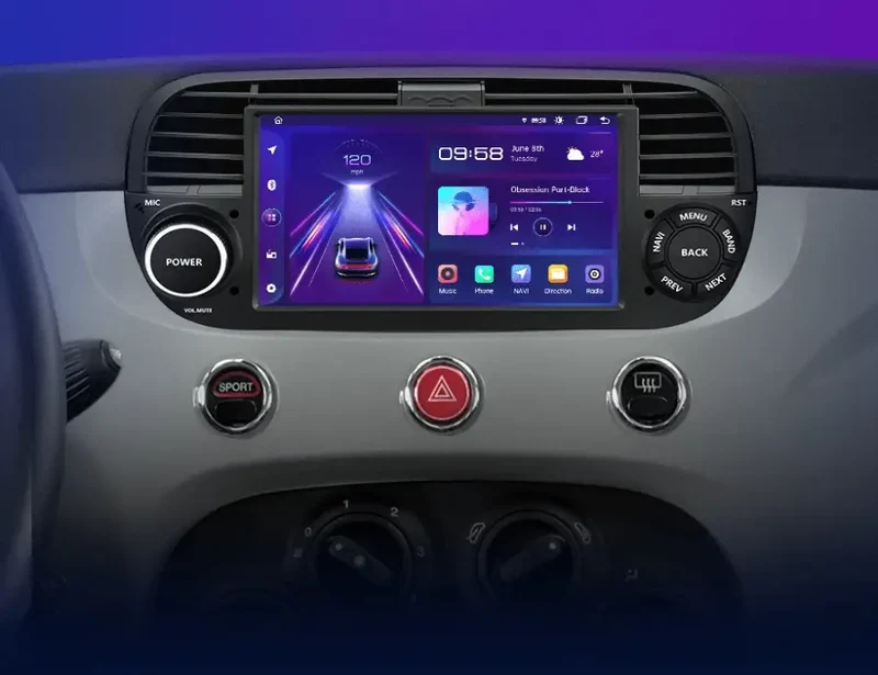 Radio Android do Fiat Tipo Egea (2015-2017) CarPlay Android Auto 4G WiFi GPS DSP